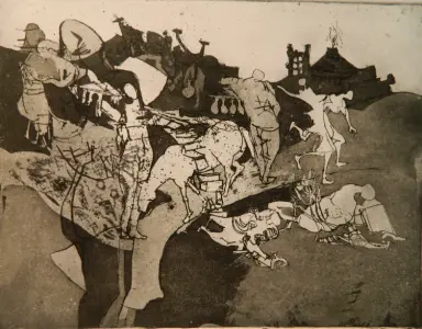Rézkarcok, Tusrajzok