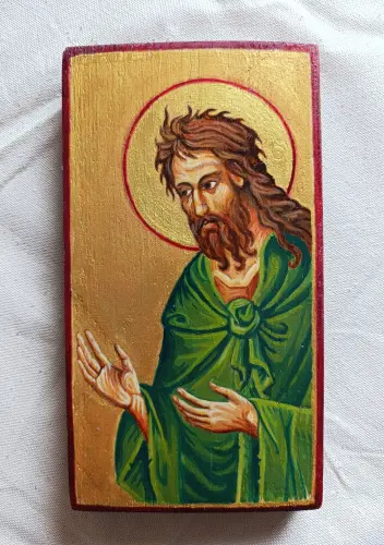 Talált fából szentkép: Keresztelő Sz. János